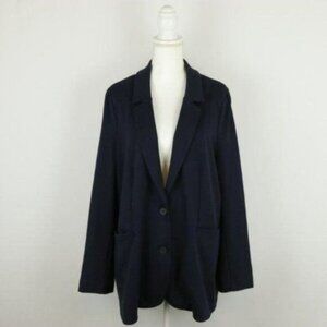 Athleta Venice Women's Size 20 Blue 2-Button Single Breasted Knit Blazer